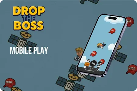 Drop The Boss mobile gameplay screen on iOS and Android devices 
for UK players